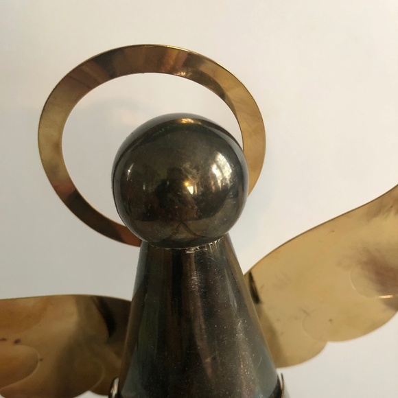 Vintage Elegance silver on brass Angel Candleholder for Christmas and more - Picture 4 of 8